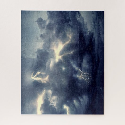 Bliksemflitsen tijdens storm legpuzzel (Verticaal)
