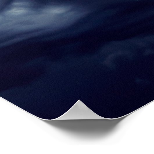 Bliksemflitsen tijdens storm poster (Hoek)