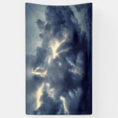 Bliksemflitsen tijdens storm spandoek (Verticaal)