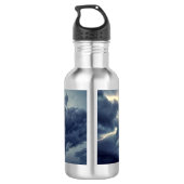 Bliksemflitsen tijdens storm waterfles  (Achterkant)