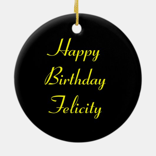 Blikseminslag Aangepaste verjaardag Keramisch Ornament (Achterkant)