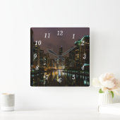 blikseminslag boven de muur van de rivier van Chic Vierkante Klok (Huis)