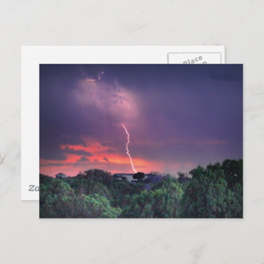 blikseminslag briefkaart (Voorkant / Achterkant)