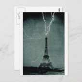 Blikseminslag Eiffeltoren, 1902 Briefkaart (Voorkant / Achterkant)