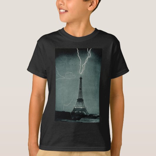 Blikseminslag Eiffeltoren, 1902 T-shirt (Voorkant)