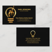 Blikseminslag Goudlamp Visitekaartje (Voorkant / Achterkant)