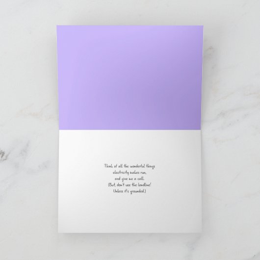 Blikseminslag Humoristisch in contact blijven Kaart (Binnen)