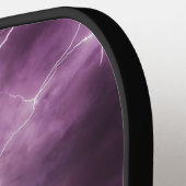 Blikseminslag in nacht Sky Thunderstorm monogram Pickleball Paddle (Links Detail)