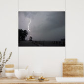 Blikseminslag - Kunstmatige fotografie-Prints Poster (Keuken)