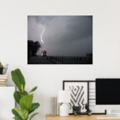 Blikseminslag - Kunstmatige fotografie-Prints Poster (Thuiskantoor)