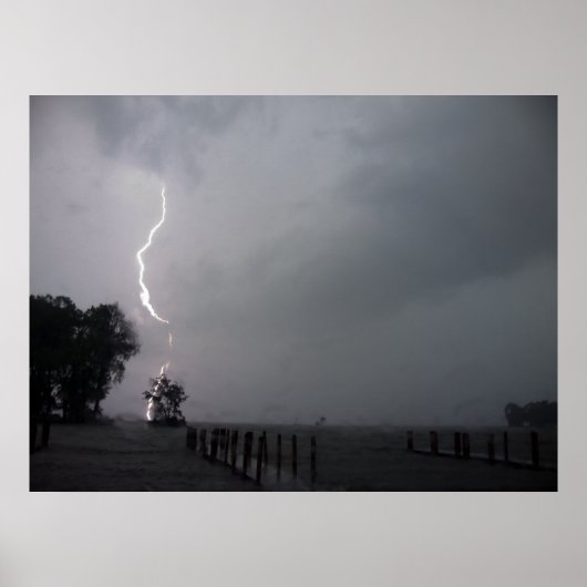 Blikseminslag - Kunstmatige fotografie-Prints Poster (Voorkant)