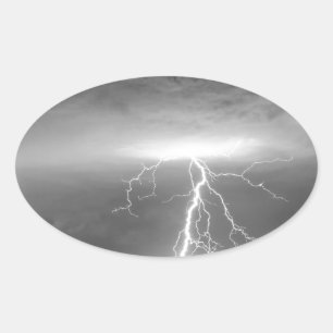 Blikseminslag na de regen BWSC Ovale Sticker