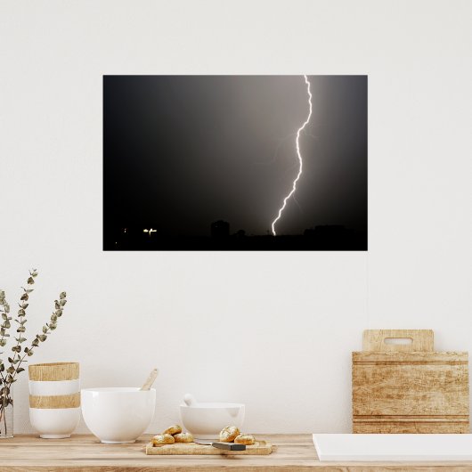 blikseminslag poster (Keuken)