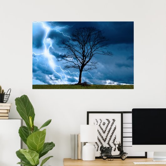 blikseminslag poster (Thuiskantoor)