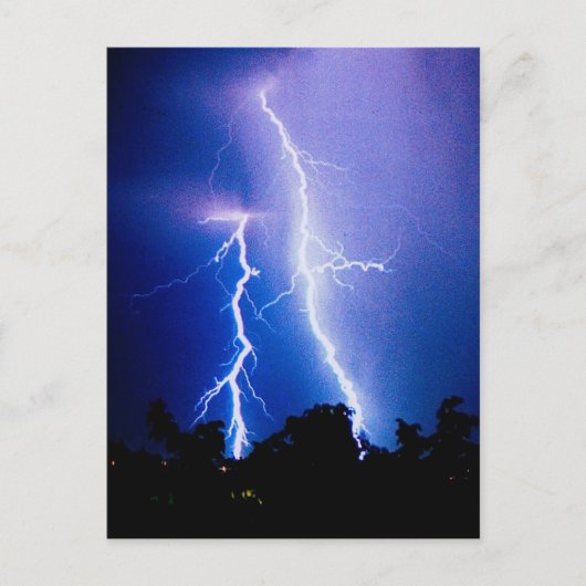 Blikseminslag storm in Oekraïne Briefkaart (Voorkant)