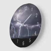 Blikseminslag Thunderstorm bij Night Landscape Grote Klok (Hoek)