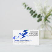 Blikseminslag van elektrisch circuit visitekaartje (Staand voorkant)