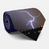 Blikseminslagen achter thuis stropdas (Opgerold)