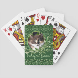 Bliksemrijke groene Eyed Calico Kitten Pokerkaarten