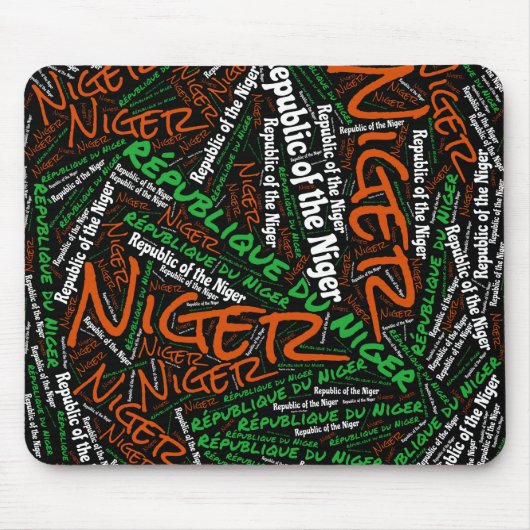 Bliksemrijke Niger-vlagkleuren patriottisch Muismat (Voorkant)