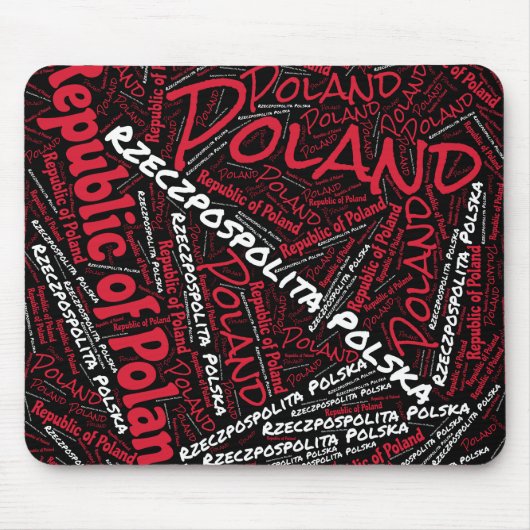 Bliksemrijke Poolse vlag-kleuren patriottisch Muismat (Voorkant)