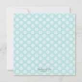 Bliksemrijke Stippen Baptism/Christening Uitnodigi Kaart (Achterkant)