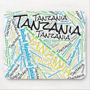 Bliksemrijke tanzania vlag-kleuren patriottisch muismat
