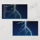 Bliksemschicht boven blauwe achtergrond visitekaartje (Voorkant / Achterkant)