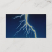 Bliksemschicht boven blauwe achtergrond visitekaartje (Achterkant)