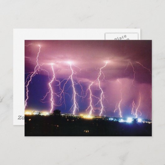 bliksemschicht briefkaart (Voorkant / Achterkant)