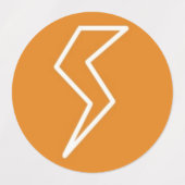 Bliksemschicht elektriciteit labels (Design 2)