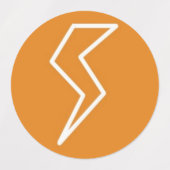 Bliksemschicht elektriciteit labels (Design 1)