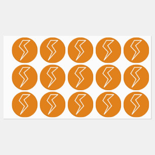 Bliksemschicht elektriciteit labels