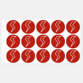 Bliksemschicht elektriciteit labels