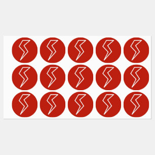 Bliksemschicht elektriciteit labels