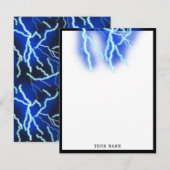 Bliksemschicht Elektriciteit Onweersbui Night Sky Bedankkaart (Voorkant / Achterkant)