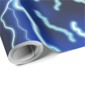 Bliksemschicht Elektriciteit Onweersbui Night Sky Cadeaupapier (Rol Hoek)