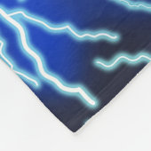 Bliksemschicht Elektriciteit Onweersbui Night Sky Fleece Deken (Hoek)
