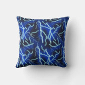 Bliksemschicht Elektriciteit Onweersbui Night Sky Kussen (Achterkant)