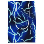 Bliksemschicht Elektriciteit Onweersbui Night Sky Medium Cadeauzakje (Achterkant)