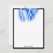 Bliksemschicht Elektriciteit Onweersbui Night Sky Notitiekaartje (Voorkant)