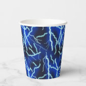 Bliksemschicht Elektriciteit Onweersbui Night Sky Papieren Bekers (Achterkant)