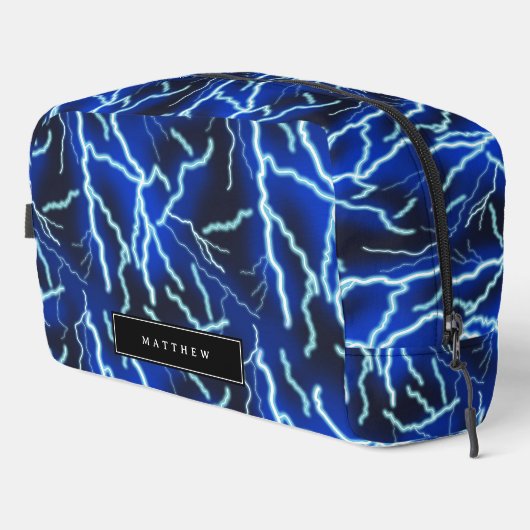 Bliksemschicht Elektriciteit Onweersbui Night Sky Toilettasje (Rechterhoek)