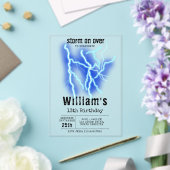 Bliksemschicht Elektriciteit Thunderstorm Verjaard Acryl Uitnodigingen (Insitu (Huwelijk))