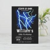 Bliksemschicht Elektriciteit Thunderstorm Verjaard Kaart (Staand voorkant)