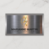 Bliksemschicht | Elektriciteitsplug | Metaal Alumi Visitekaartje (Voorkant)