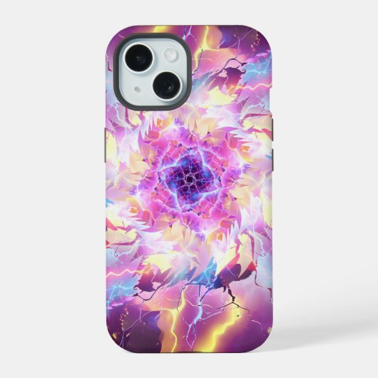 bliksemschicht iPhone 15 case (Achterkant)