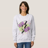 Bliksemschicht mama splatter verf sweatshirt (Voorkant volledig)