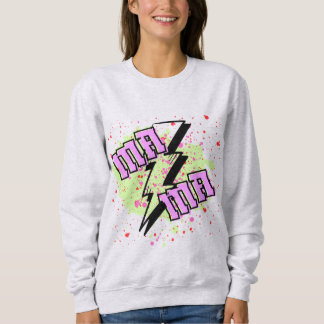 Bliksemschicht mama splatter verf sweatshirt