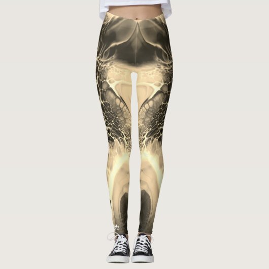 bliksemschicht met grijze vlindervleugels leggings (Voorkant)